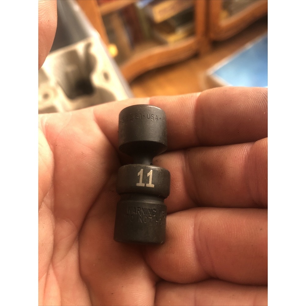 SK 32361 1/4" Drive 6pt Metric 11mm Universal Impact Swivel Socket USA